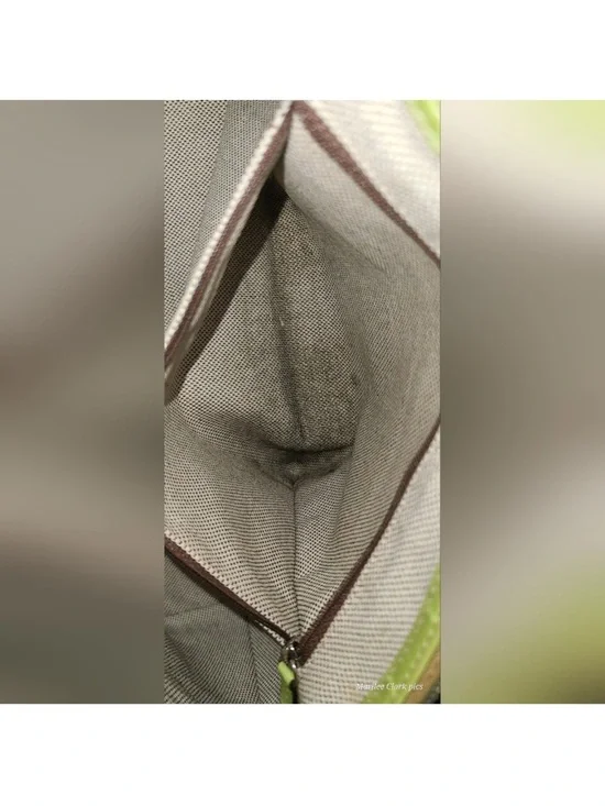 Vintage Dooney and Bourke, Lime Green Croc-Embossed Satchel Bag EUC - Picture 9 of 9